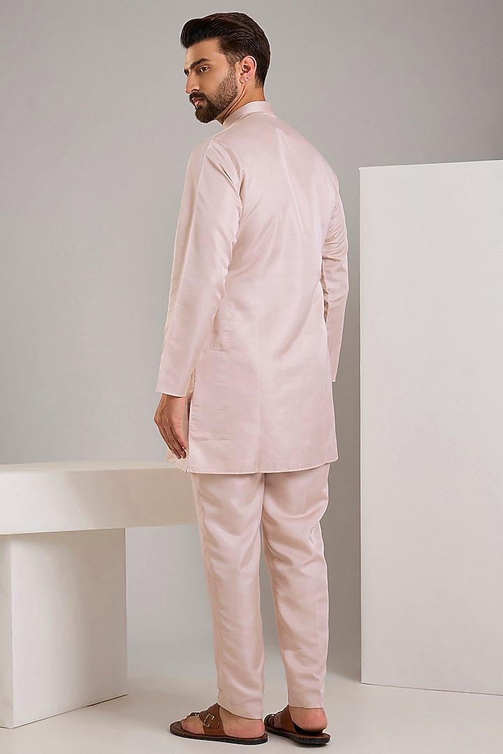 Champagne Cotton Silk Kurta Set by RNG Safawala Men at Pernia's Pop Up Shop