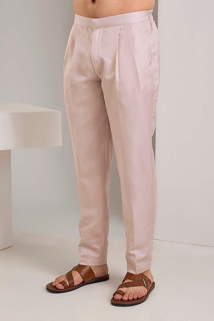Champagne Cotton Silk Kurta Set by RNG Safawala Men at Pernia's Pop Up Shop