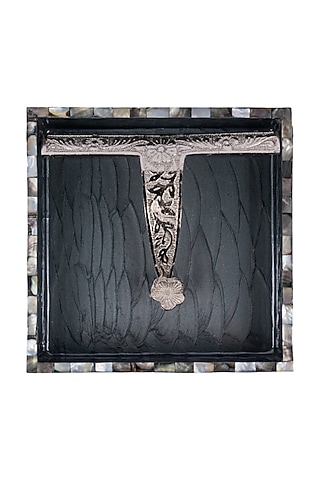 Black Wood & Mother Of Pearl Tissue Holder by Ratios
