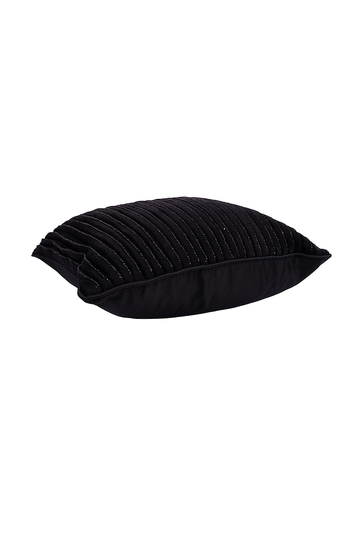 Black Tesco Ginger Premium Corduroy Cushion Cover by Ratios at Pernia's Pop Up Shop
