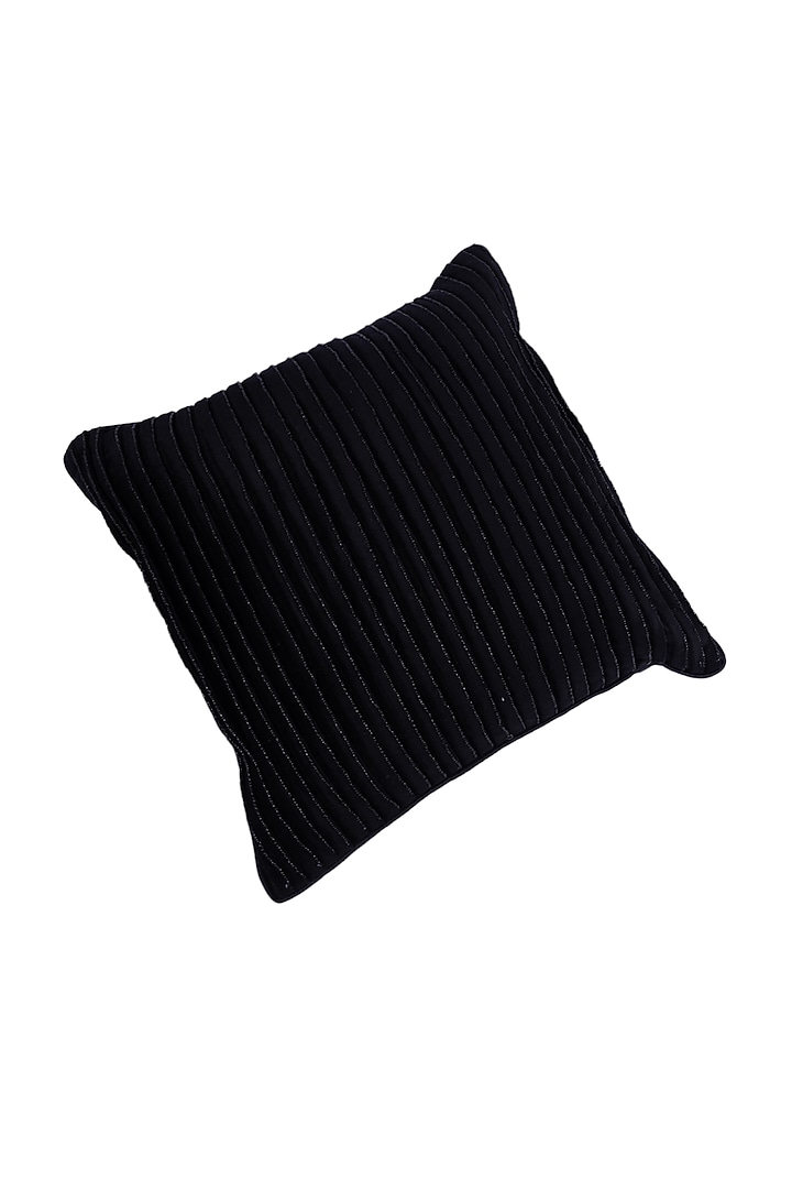 Black Tesco Ginger Premium Corduroy Cushion Cover by Ratios at Pernia's Pop Up Shop