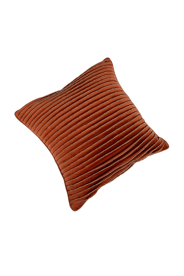 Orange Tesco Ginger Premium Corduroy Cushion Cover by Ratios at Pernia's Pop Up Shop