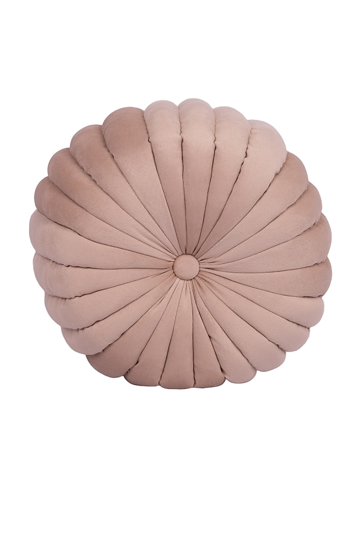 Cream Soft Woven Cotton Round Decorative Cushion Cover (Set of 2) by Ratios at Pernia's Pop Up Shop