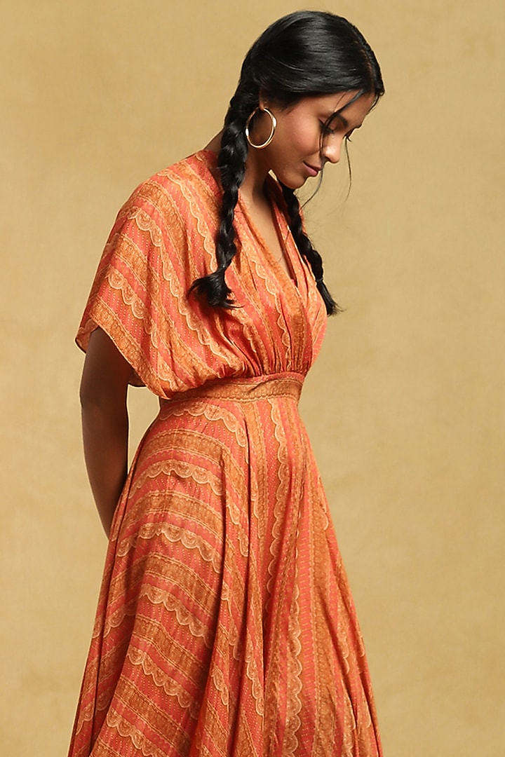 ritu kumar orange dress Buy Rust Orange Dresses for Women by LABEL RITU KUMAR Online