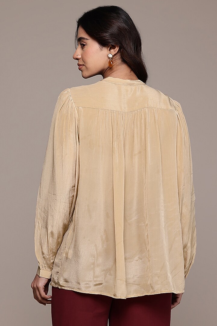 Peach Viscose Crepe Top by Ritu Kumar at Pernia's Pop Up Shop