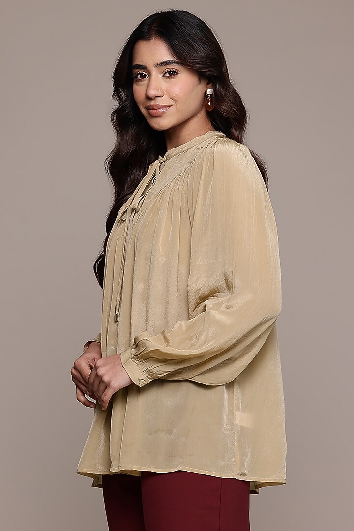 Peach Viscose Crepe Top by Ritu Kumar at Pernia's Pop Up Shop