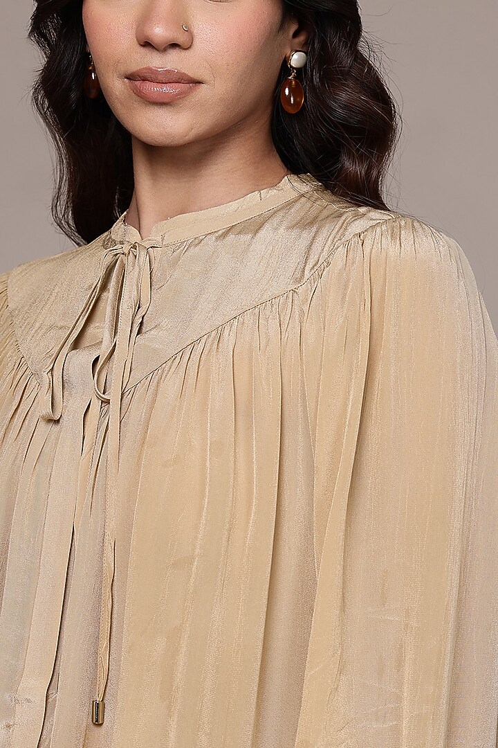Peach Viscose Crepe Top by Ritu Kumar at Pernia's Pop Up Shop