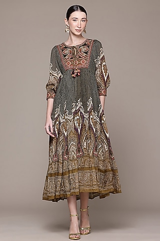 sachin and babi light blue dress Embroidered Maxi Dress with Statement Motifs main image 0