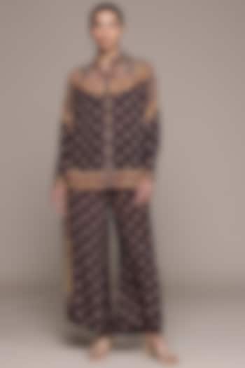 Brown Viscose Crepe Co-Ord Set by Ritu Kumar at Pernia's Pop Up Shop