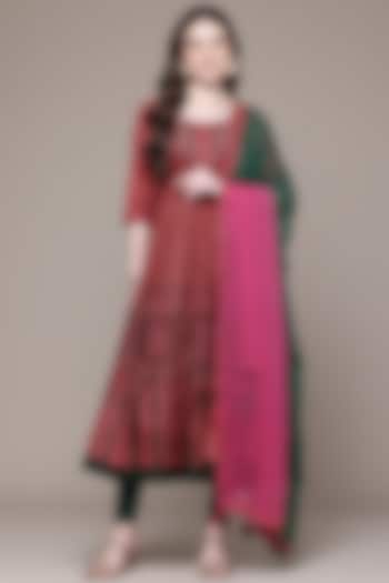 Green Cotton Voile Kurta Set by Ritu Kumar at Pernia's Pop Up Shop