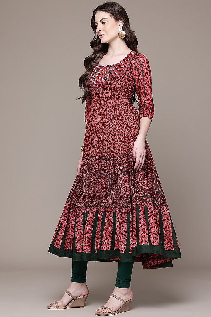 Green Cotton Voile Kurta Set by Ritu Kumar at Pernia's Pop Up Shop
