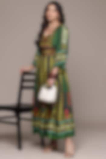 Green Viscose Klim Maxi Summer Dress by Ritu Kumar at Pernia's Pop Up Shop