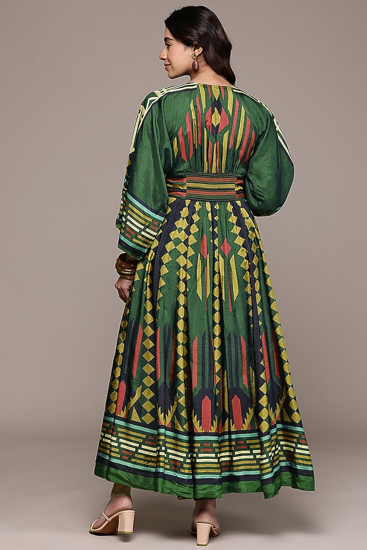 Green Viscose Klim Maxi Summer Dress by Ritu Kumar at Pernia's Pop Up Shop