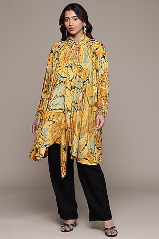 Orange Belcon Lurex Top by Ritu Kumar