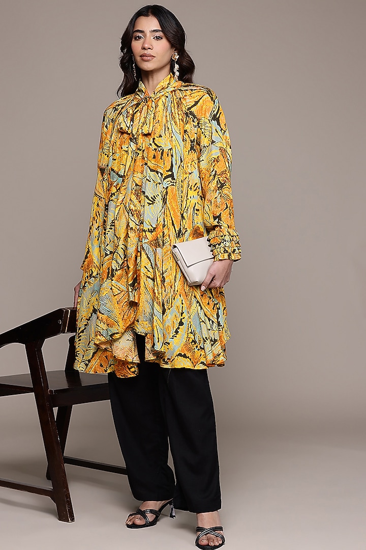 Orange Belcon Lurex Top by Ritu Kumar at Pernia's Pop Up Shop