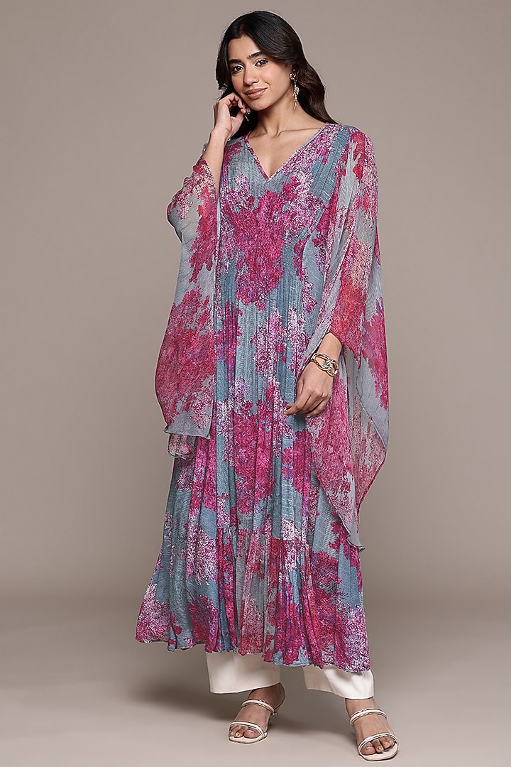 Purple Viscose Chinon Kaftan by Ritu Kumar at Pernia's Pop Up Shop