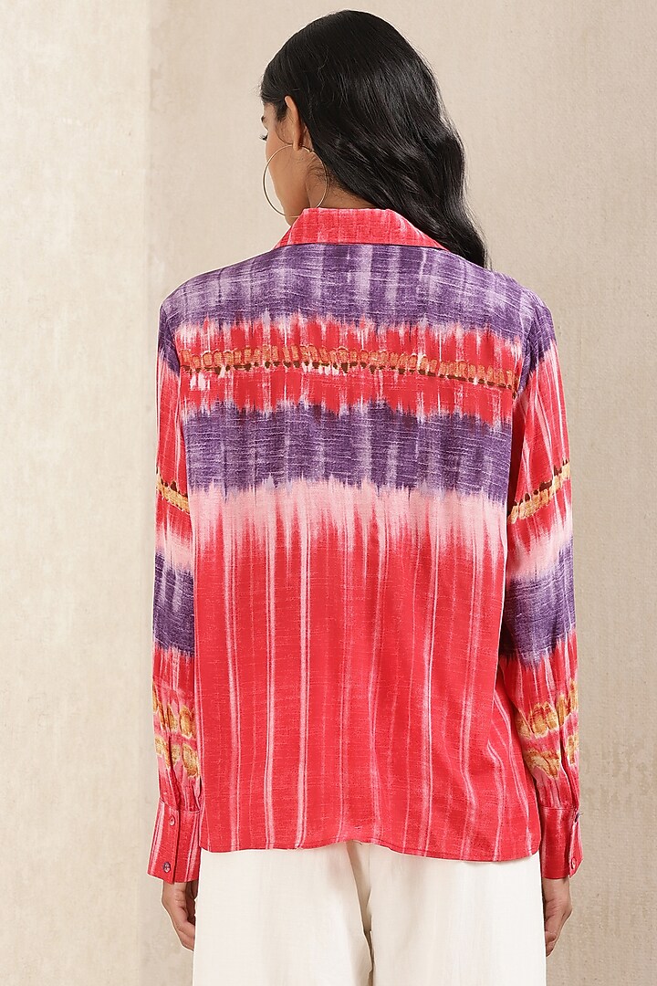 Fuchsia Tie-Dyed Shirt by Ritu Kumar at Pernia's Pop Up Shop
