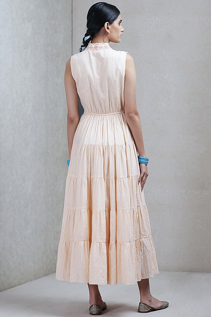 Peach Sleeveless Maxi Summer Dress by Ritu Kumar at Pernia's Pop Up Shop