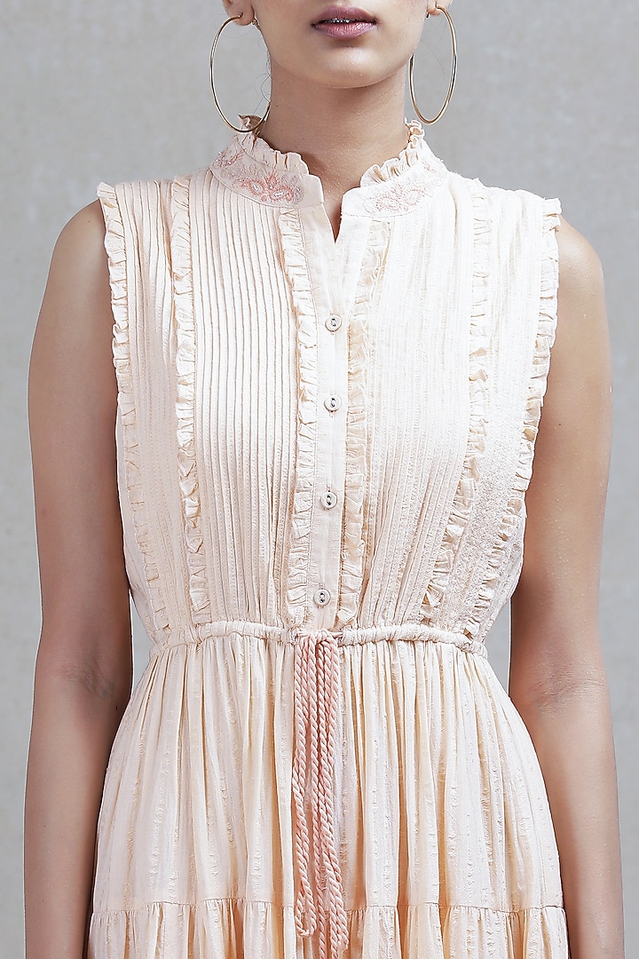 Peach Sleeveless Maxi Summer Dress by Ritu Kumar at Pernia's Pop Up Shop
