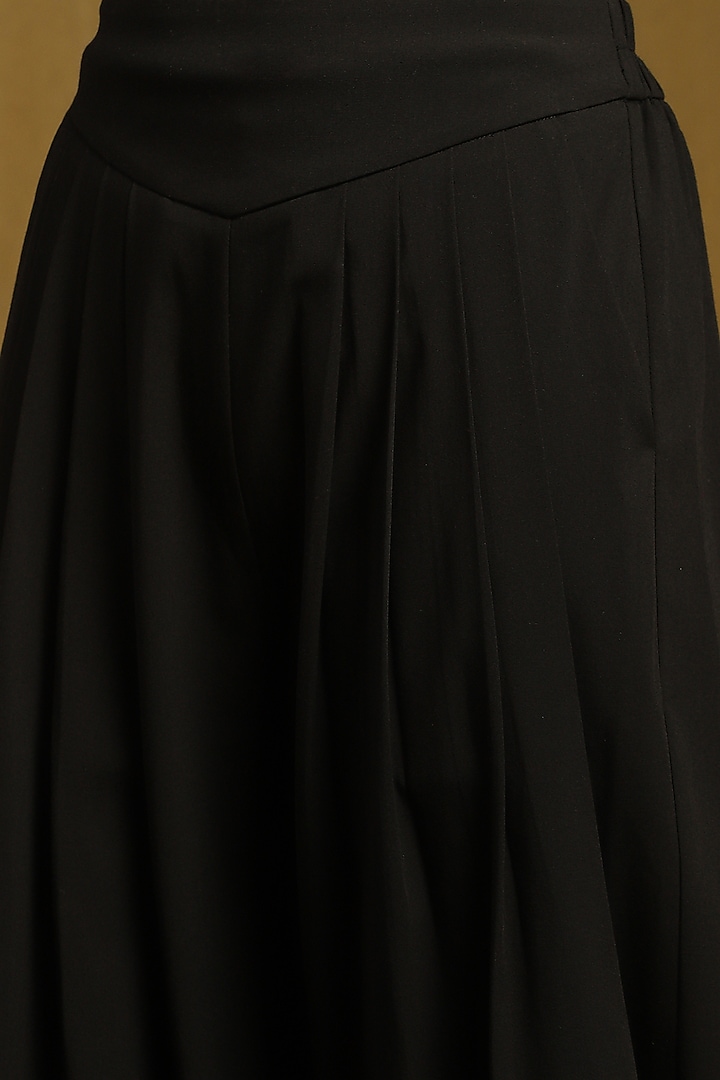 Black Polyester & Rayon Dhoti Pants by Ritu Kumar at Pernia's Pop Up Shop