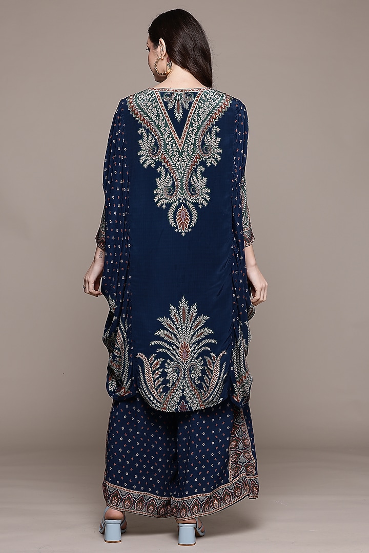 Blue Viscose Kaftan Set by Ritu Kumar at Pernia's Pop Up Shop