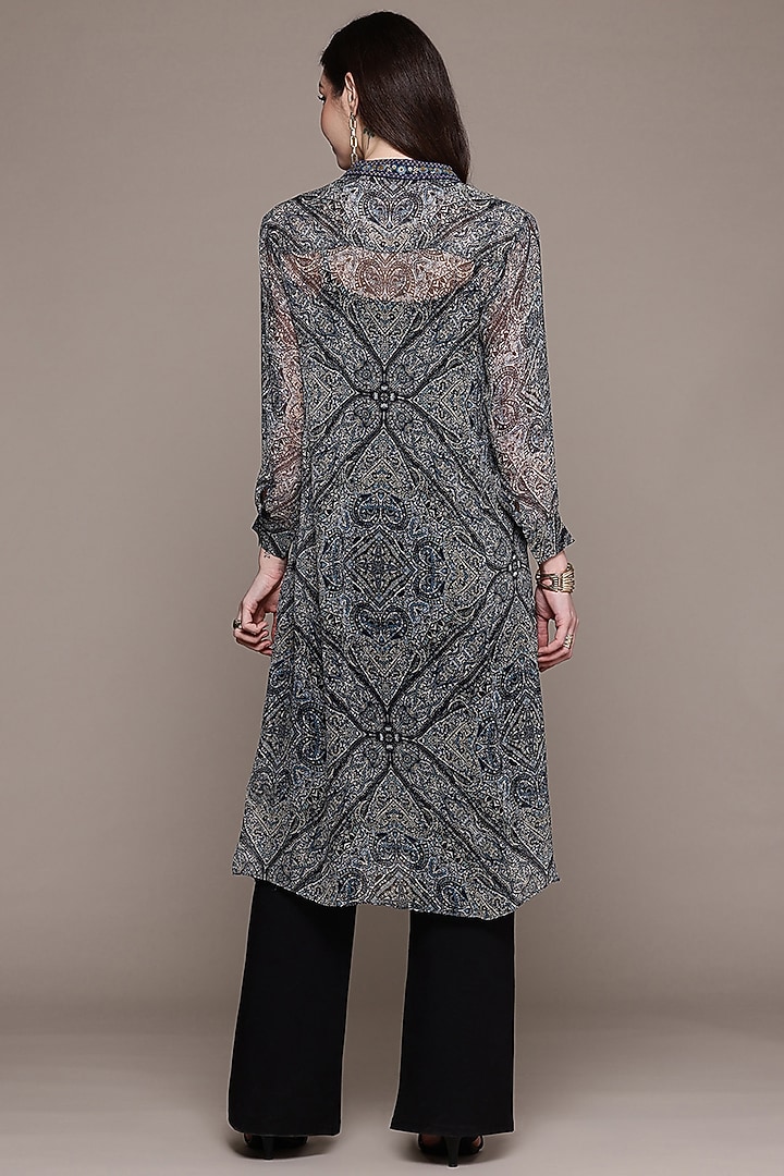 Black Viscose Kurta by Ritu Kumar at Pernia's Pop Up Shop