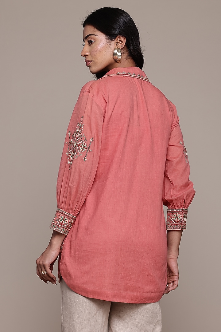 Peach Cotton Kurta by Ritu Kumar at Pernia's Pop Up Shop