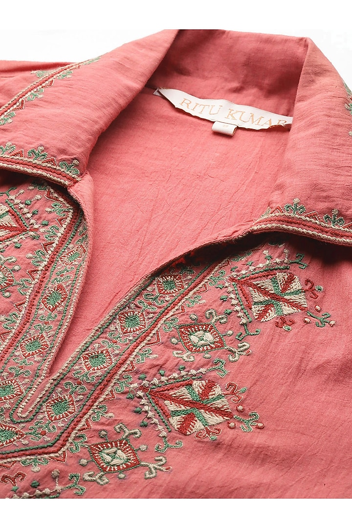 Peach Cotton Kurta by Ritu Kumar at Pernia's Pop Up Shop