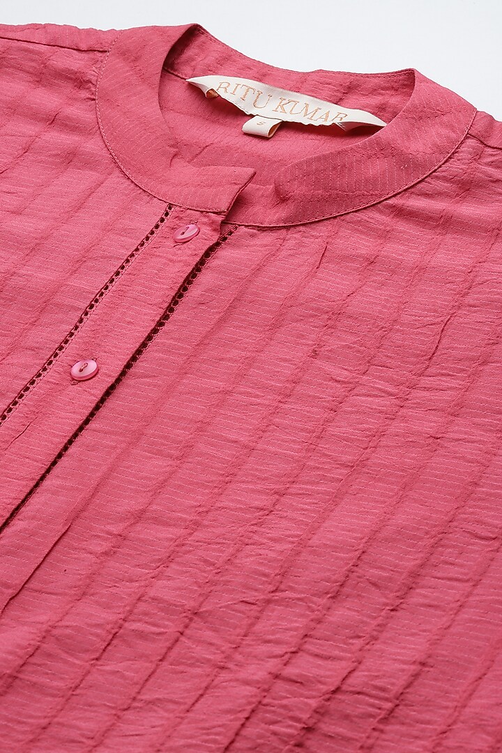 Pink Viscose Shirt by Ritu Kumar at Pernia's Pop Up Shop