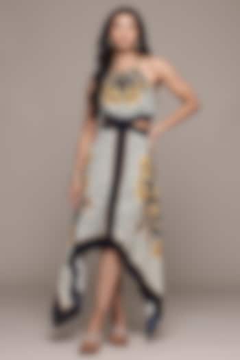 Black Viscose Floral Summer Dress by Ritu Kumar at Pernia's Pop Up Shop