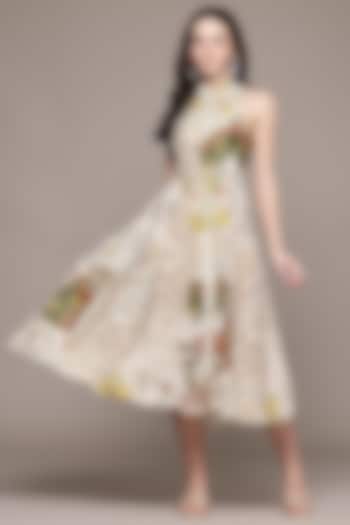 Off-White Cotton & Silk Summer Dress by Ritu Kumar at Pernia's Pop Up Shop