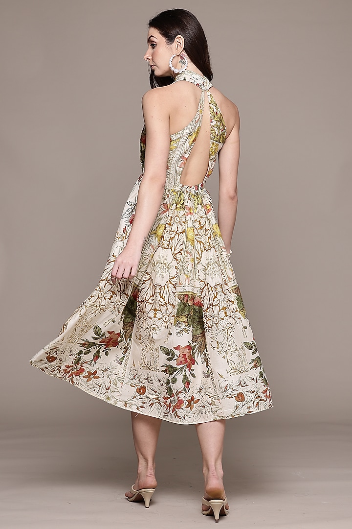 Off-White Cotton & Silk Summer Dress by Ritu Kumar at Pernia's Pop Up Shop