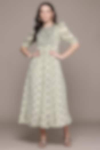 Green Viscose Maxi Summer Dress by Ritu Kumar at Pernia's Pop Up Shop