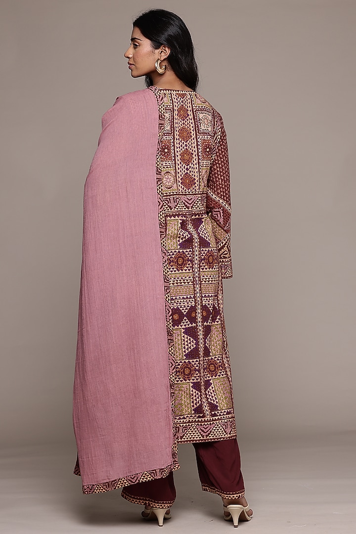Prune Colored Cotton Kurta Set by Ritu Kumar at Pernia's Pop Up Shop