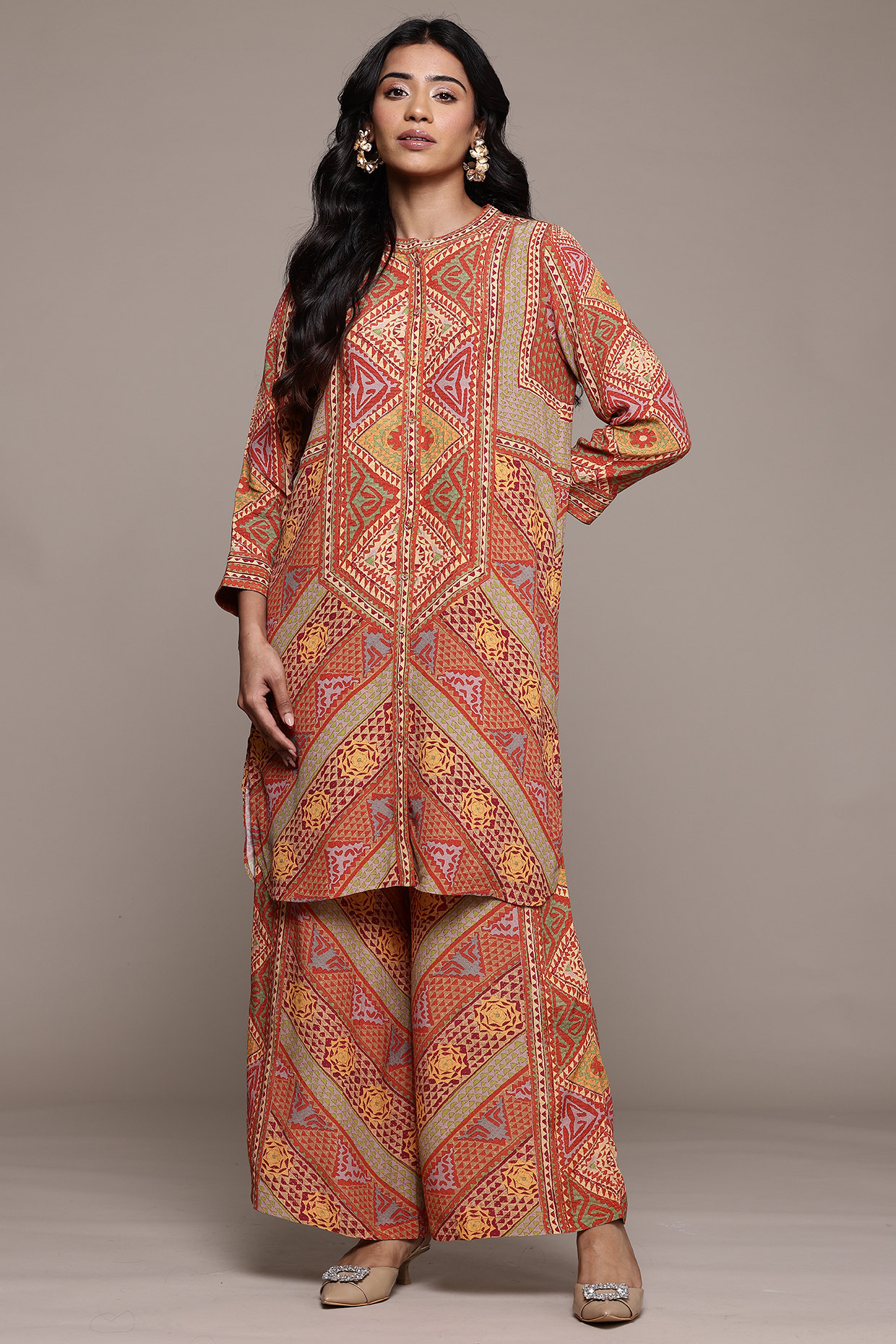 Rust Viscose Co-Ord Set by Ritu Kumar at Pernia's Pop Up Shop