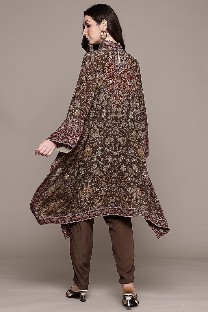 Brown Viscose Kurta Set by Ritu Kumar at Pernia's Pop Up Shop