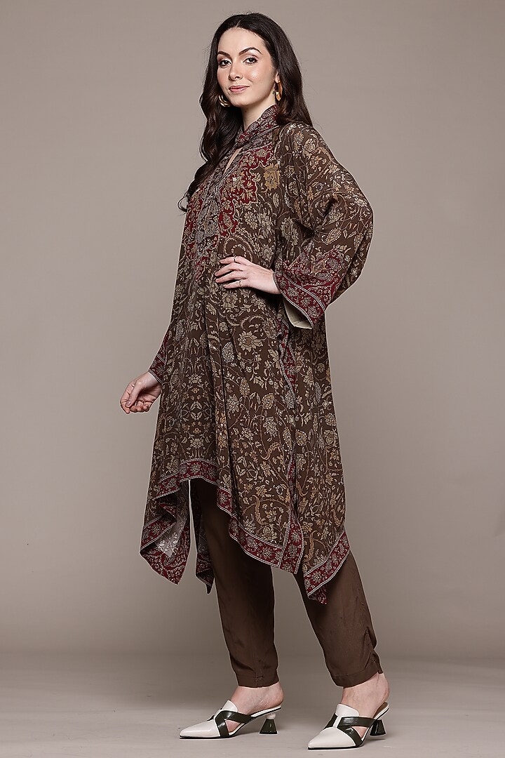 Brown Viscose Kurta Set by Ritu Kumar at Pernia's Pop Up Shop