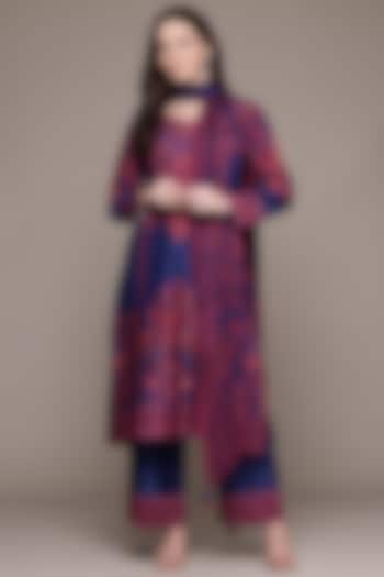 Blue Cotton & Silk Kurta Set by Ritu Kumar at Pernia's Pop Up Shop