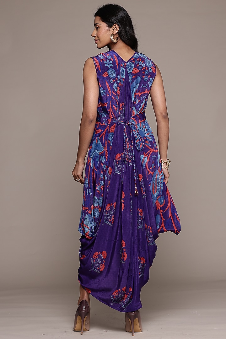 Purple Viscose Vacation Dress by Ritu Kumar at Pernia's Pop Up Shop