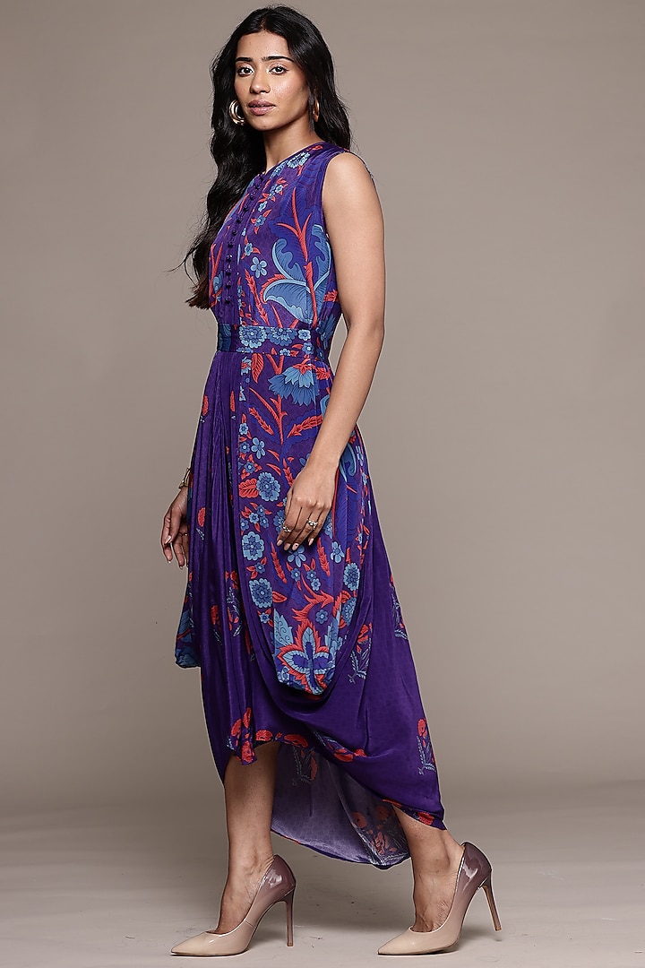 Purple Viscose Vacation Dress by Ritu Kumar at Pernia's Pop Up Shop