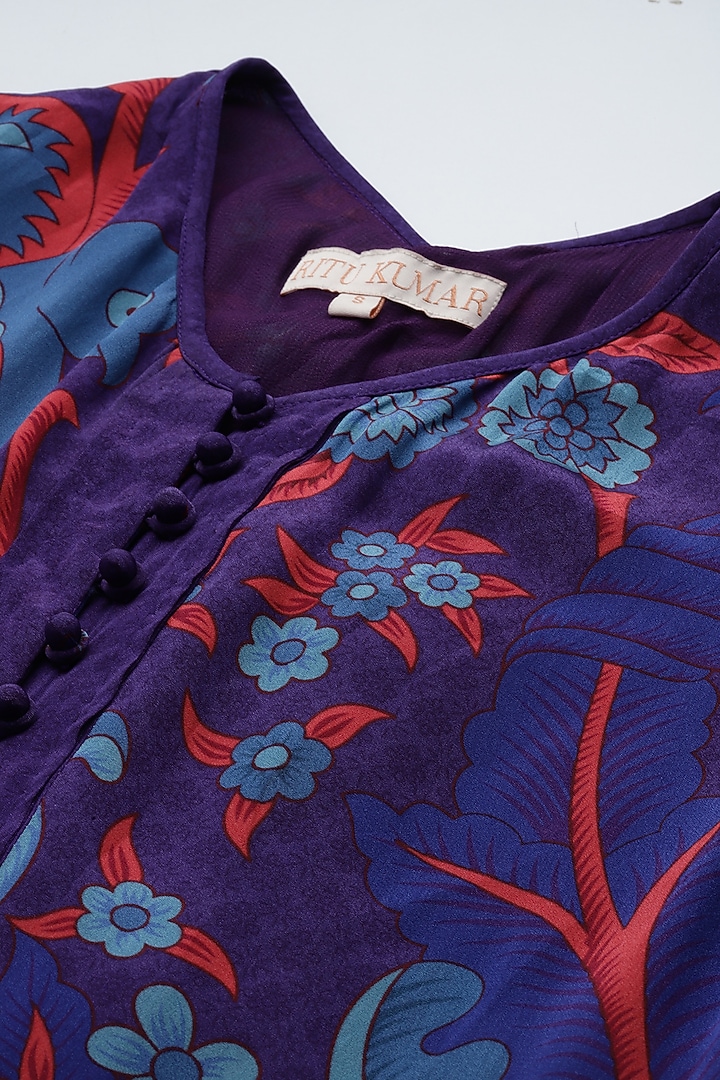 Purple Viscose Vacation Dress by Ritu Kumar at Pernia's Pop Up Shop