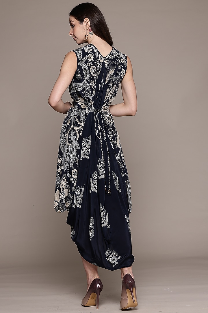Black Viscose Vacation Dress by Ritu Kumar at Pernia's Pop Up Shop