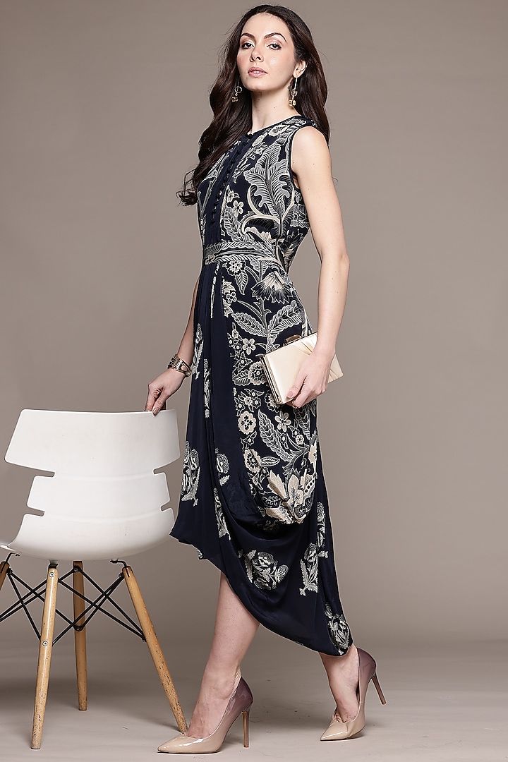 Black Viscose Vacation Dress by Ritu Kumar at Pernia's Pop Up Shop
