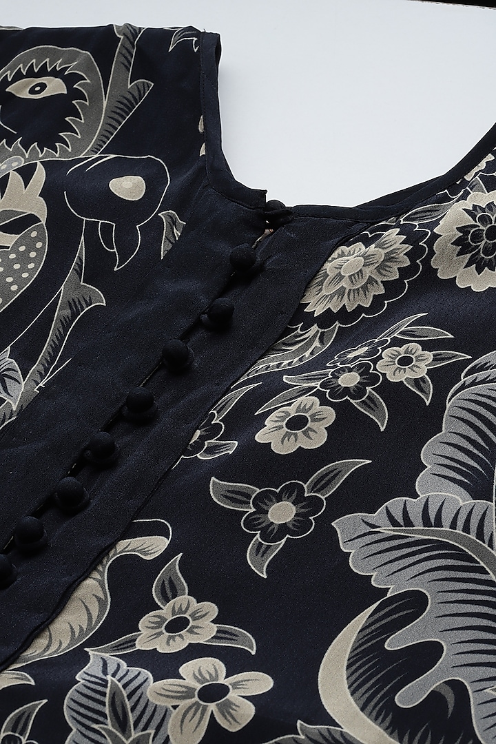Black Viscose Vacation Dress by Ritu Kumar at Pernia's Pop Up Shop