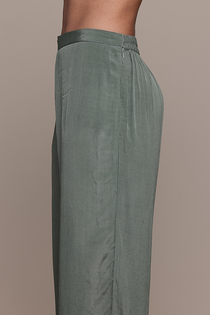 Khaki Murshidabad Silk Kurta Set by Ritu Kumar at Pernia's Pop Up Shop