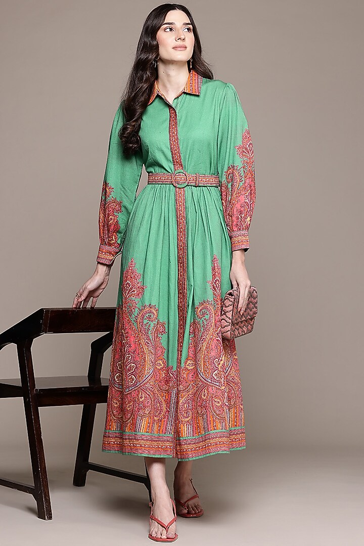 ritu kumar green dress Buy Green Klim Long Dress by Designer RITU KUMAR Online at Ogaan.com
