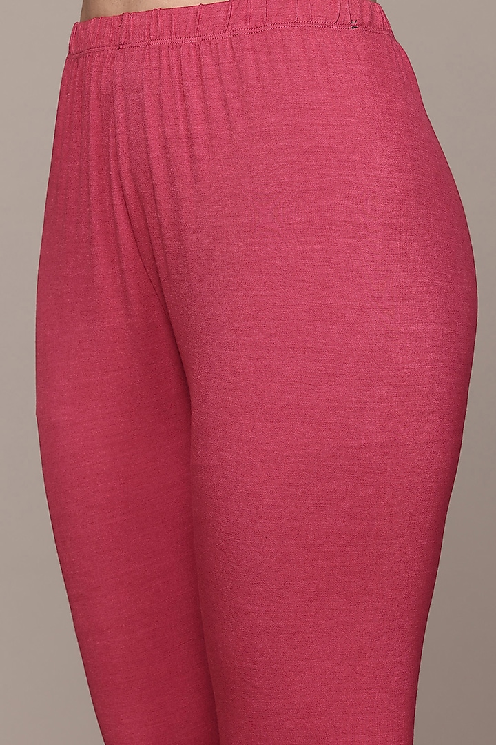 Pink Viscose Chiffon Screen Printed Kurta Set by Ritu Kumar at Pernia's Pop Up Shop