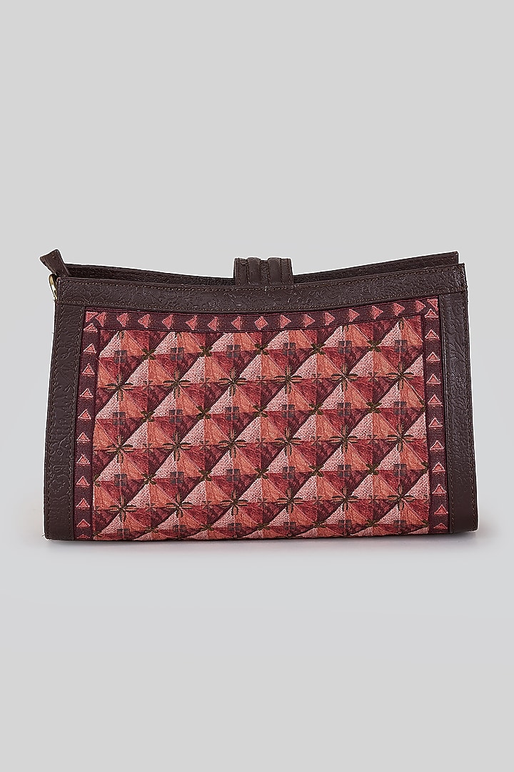 Wine Red Printed Sling Bag by Ritu Kumar at Pernia's Pop Up Shop