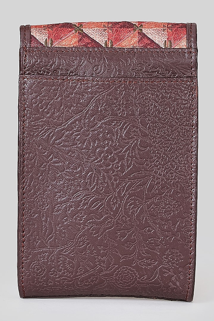 Wine Red Printed Mobile Sling Bag by Ritu Kumar at Pernia's Pop Up Shop