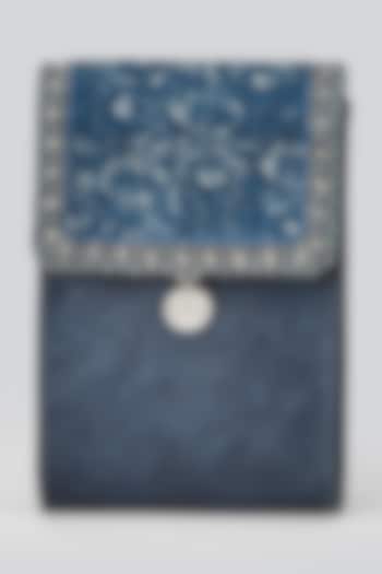 Navy Blue Printed Sling Bag by Ritu Kumar